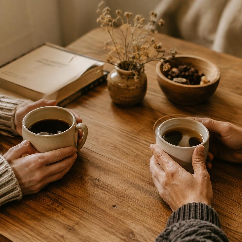 Compartiendo una taza de café